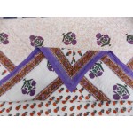 Double Bed Jaipuri Quilt / Razai Hand Block Printing Floral Design Size 90*108